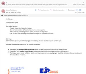 Feedback momenten gedurende mijn stage bij EJP